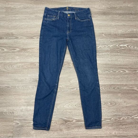 7 for all mankind the high waist skinny jeans Sz 28 - Picture 1 of 5